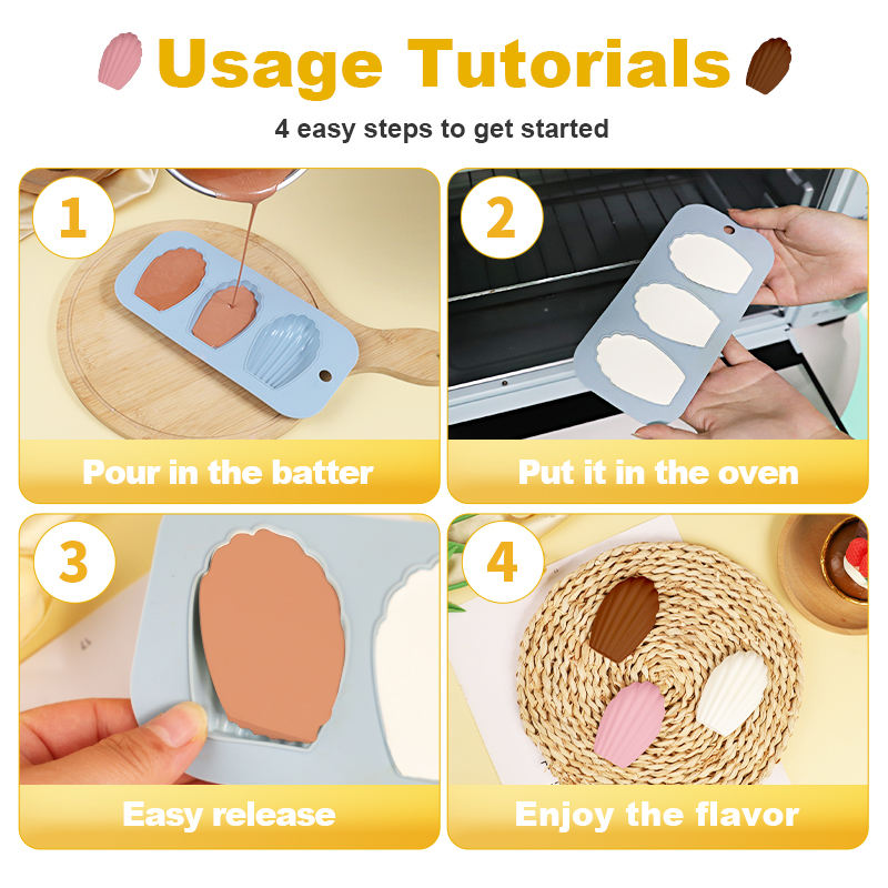 Manufacturers Food Grade Silicone Baking Mold Hot Sell 3 Compartment Silicone Cake Baking Mold
