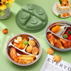New Arrivals 304 Stainless Steel Silicone Cover Baby Feeding Bowl Children Bowl Food Grade Colorful Stainless Steel Kids Bowl