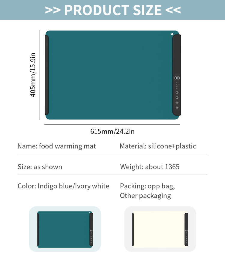 Wellfine Silicone Heat Pad Flexible Folding Multifunctional Temperature Hot Board Mat for Food