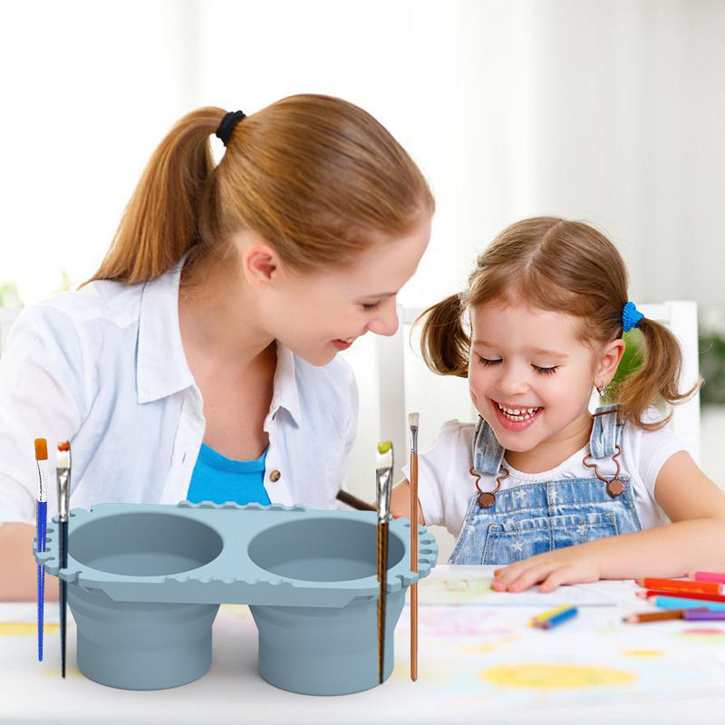 Nettoyant, tasse de rin&ccedil;age, seau d'ext&eacute;rieur en Silicone, tasse pliante, outils de nettoyage et de peinture