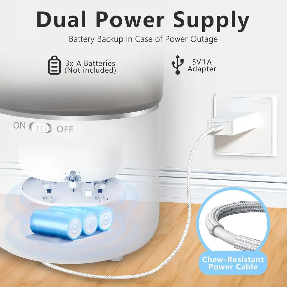 New Arrival Smart Automatic WiFi Pet Feeder Silicone Cat Food Dispenser with APP Control for Dogs