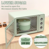 Wellfine Microwave Vegetable Steamer Microwavable Steamer Basket Veggie Broccoli Fish Steam Container