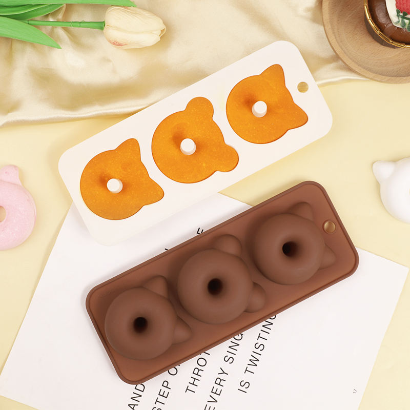 Top Rankings Food-Grade Silicone Round Donut Mold Easy Release Oven Cake Baking Tool