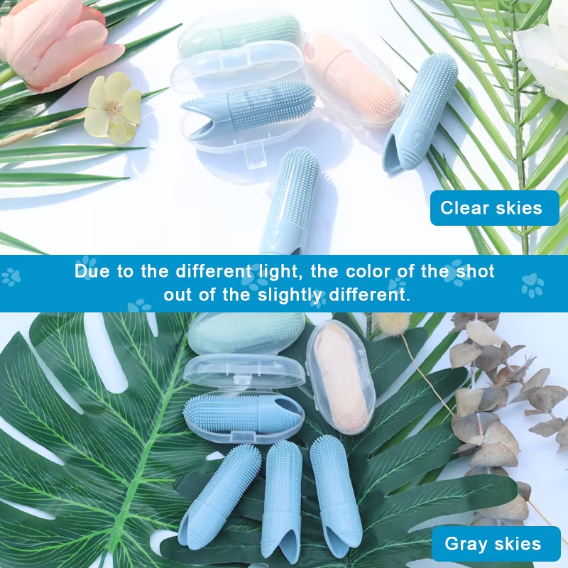 Silicone Finger Toothbrush for Dogs and Cats Pet Grooming Product for Teeth Cleaning Supplies