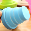 Modern Candy Color Silicone Telescopic Gargle Cup 200ml for Home Outdoor Sports Travel Business-Folding Advertising Cup Gift