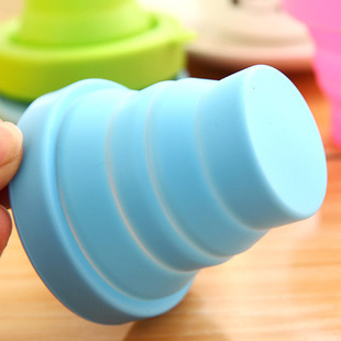 Modern Candy Color Silicone Telescopic Gargle Cup 200ml for Home Outdoor Sports Travel Business-Folding Advertising Cup Gift