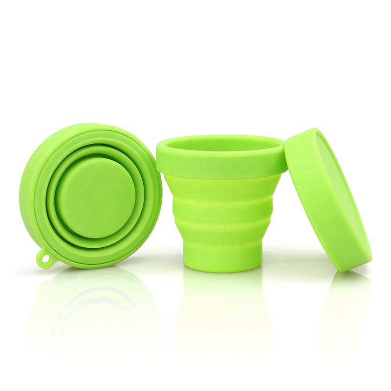 Outdoor High Quality Silicone Collapsible Coffee Cup Retractable Foldable Folding Coffee Cup Taza Plegab for Travel