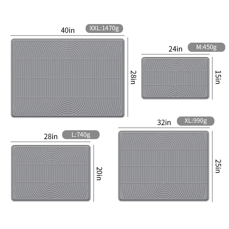 Cat Dog Food Mat Waterproof Non Slip Waterproof Feeding Mat Rapid Water Absorption Dog Mat