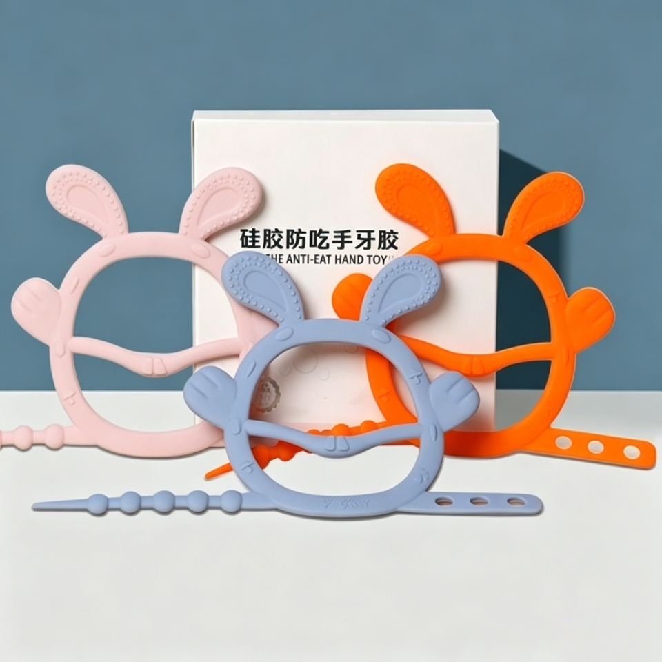 OEM ODM Baby Teething Silicone Soft Toy Safe Easy to Hold Baby Silicone Teethers
