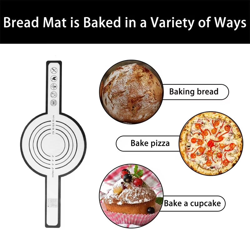 Food Grade Silicone Rolling Mat Long Handle Oil-Resistant Non-Stick Sling Kneading Boiler Mat Baking Pastry Tools