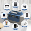 Bandeja de reposabrazos de sof&aacute; de silicona personalizada, posavasos, soporte reclinable para bebidas, bandeja portavasos para tel&eacute;fono m&oacute;vil con bolsillos laterales