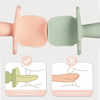 BPA Free Silicone Baby & Toddler Feeding Utensils Children's Design Style-Safety Food Spoon Fork