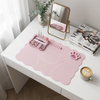 Foldable Pink Pattern Double-Sided Nail Art Desk Pads with Custom Logo Protective Working Nail Table Mat