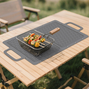 New Arrivals Grill Mat Silicone Fire Proof Oil Water Proof Grill Mat for Outdoor Grill Fire Pit