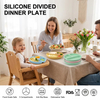 2027 New Bpa Free Silicone Baby Plate With Lid Food Grade Kids Toddler Feeding Suction Divider Baby Silicone Bowl