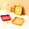 Custom Cute Cartoon Silicone Baby Plate Children's Divided Tableware Set Kids Dining Packaged Box