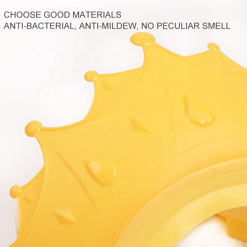 Wellfine Adjustable Kids Bath Cap Waterproof Child Shower Hat for Hair Washing and Bathing Baby Cleaning Protection
