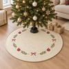 Round Silicone Christmas Tree Mat - Waterproof Snowflake