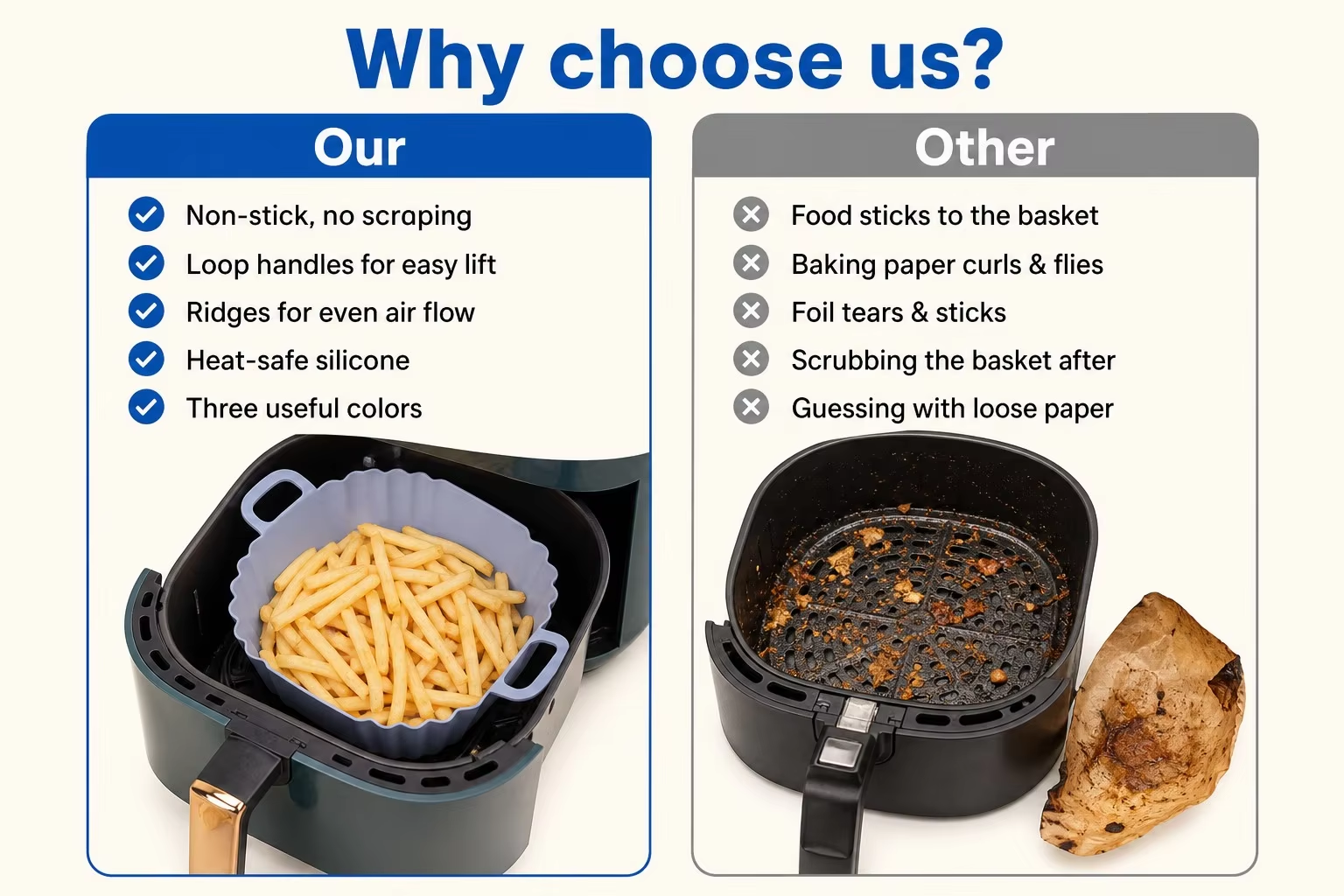 <p><b>Why Choose Our Silicone Air Fryer Liner for Home Cooks</b></p> <link href="https://fonts.googleapis.com/css?family=Inter" rel="stylesheet" type="text/css" />