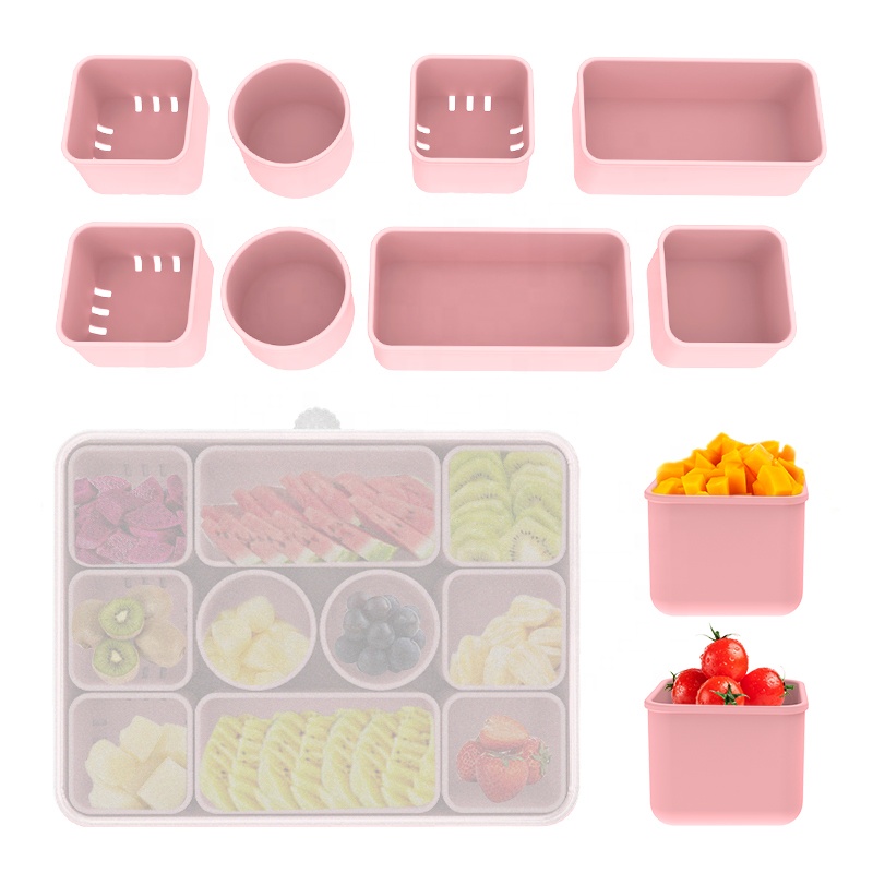 Silicone Kids Lunch Box - Divided Snack Container, Portable