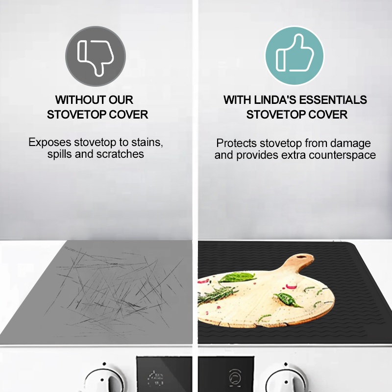 Silicone Stove Top Cover - Heat Resistant Waterproof Large