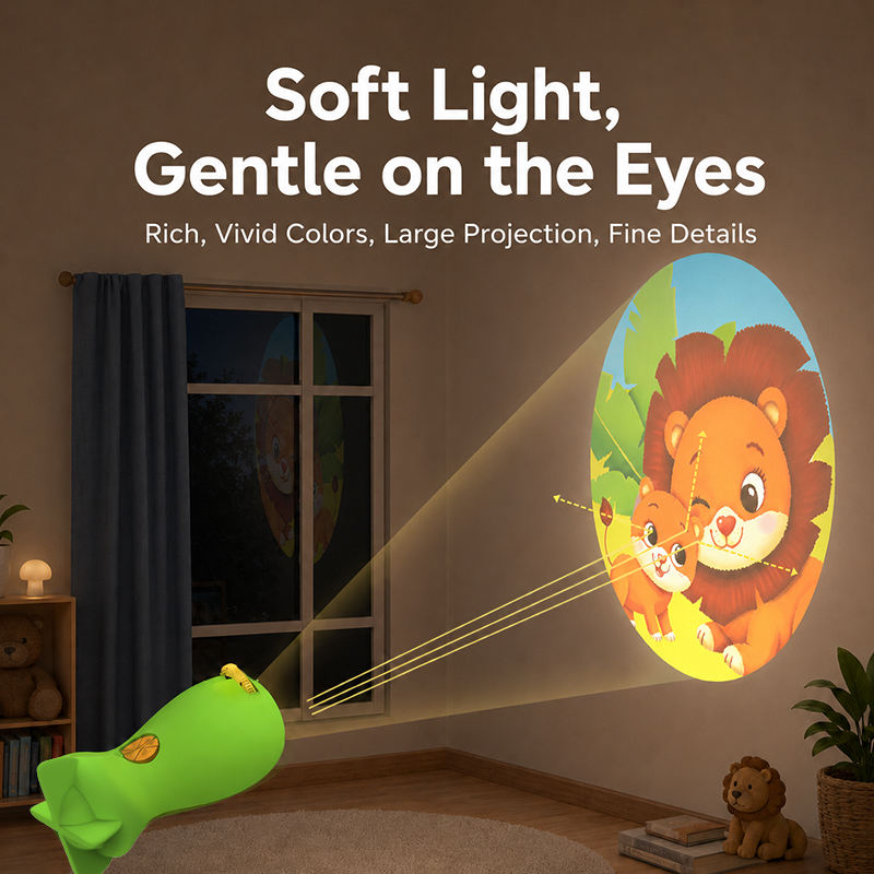 Kids Projector Flashlight Early Education for Cognitive Learning Kids Slide Viewer Animal Projector Torch Toy for Gift Children