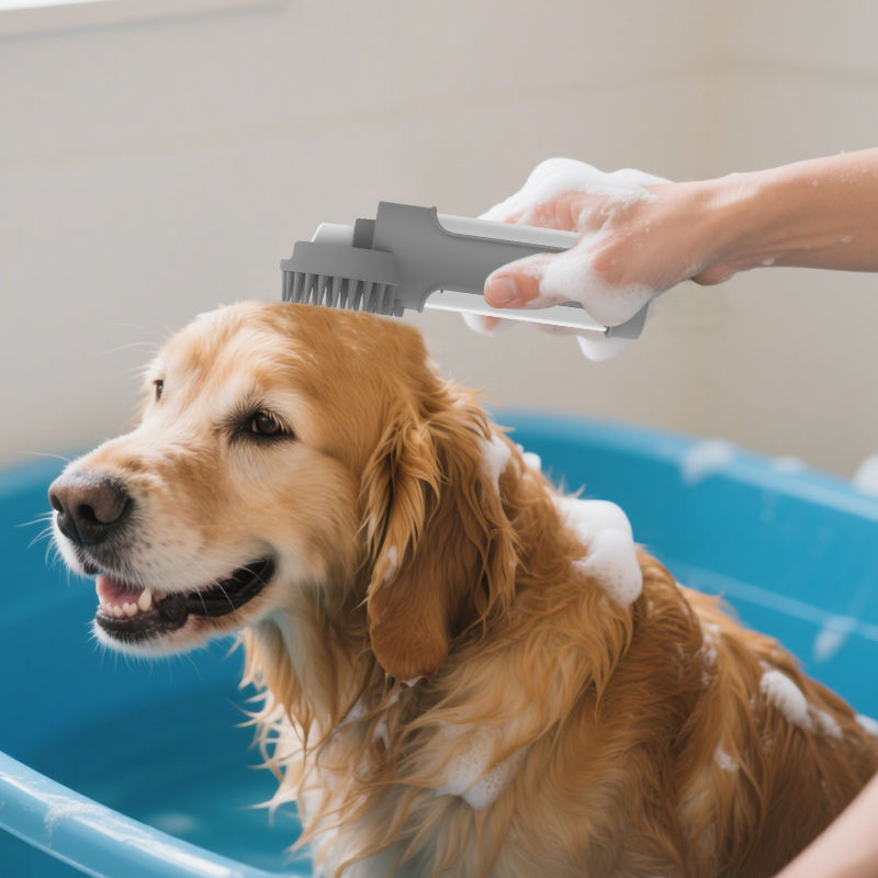 Eco-Friendly Silicone Pet Shower Brush Small Animals Grooming Dog Cat Bath Massage Product Pet Cleaning Grooming
