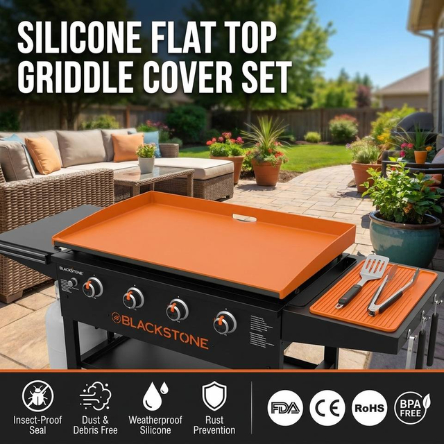 Heavy Duty Griddle Cover Reusable Silicone Grill Mat Griddle Silicone Protective Mat Silicone Griddle Mat for Blackstock