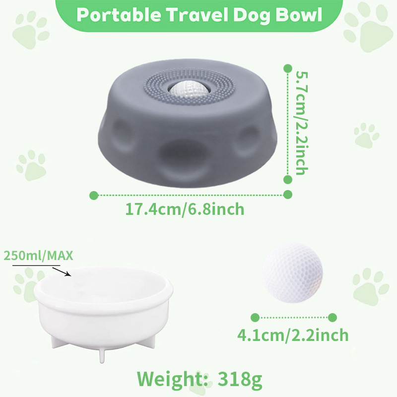 Solid Pattern Silicone Pet Lick Bowl Eco-Friendly Automatic Slow Feeder Liquid Treat Bowl for Dogs Slow Eating