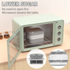 Wellfine Double Lunch Box Safe Portable Sealed Leak-Proof Microwave Dual-Tier Bento Box