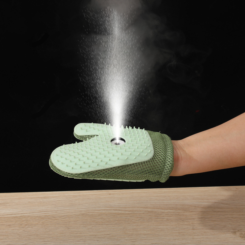 Nuevos guantes de vapor para mascotas, cepillo para gatos, perros, Limpieza del cabello, cuidado de mascotas, guantes para quitar el pelo de gatos de doble cara, cepillo de vapor