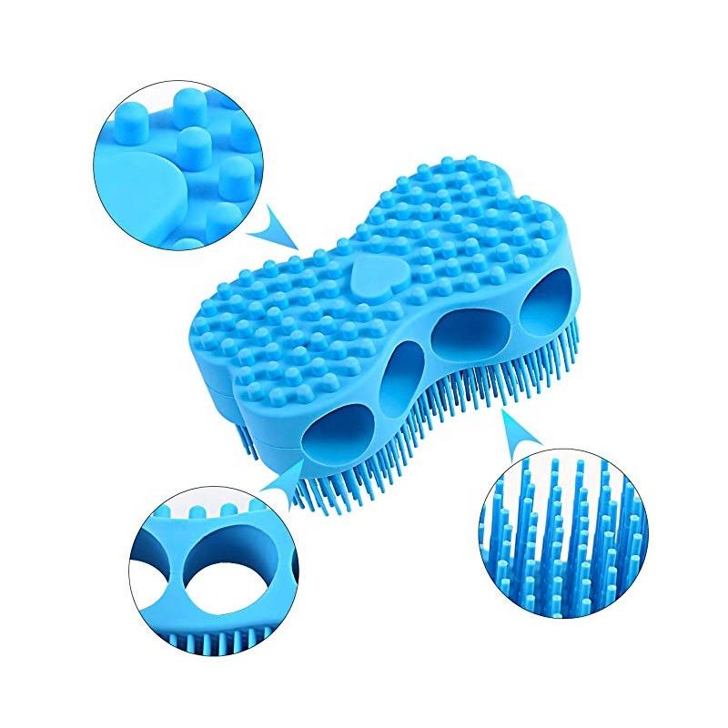 Wellfine 100% Silicone Gentle Nubs Massage Scrubber Skin Exfoliation Cellulite Treatment Silicone Brush Shower Baby Brush