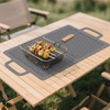 Factory Custom Fireproof Outdoor Portable Grill Fire Pit Under Felt Non Stick Rubber Grill Floor Barbecue Braise Mat