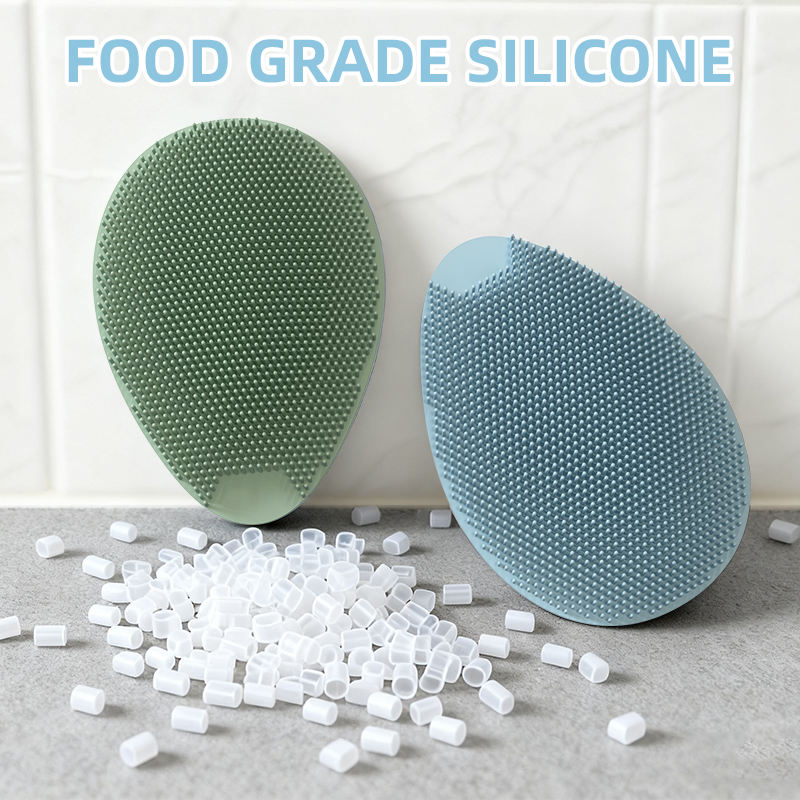 Soft Silicone Hair Cleaning Brush Reusable Baby Bath Cleaner Massager Brush Scrubber Silicone Baby Shampoo Brush