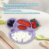 Children's Baby Feeding Bowl Stainless Steel Silicone Cover BPA Free Dishwasher Safe Eco-Friendly Reusable Portable Box