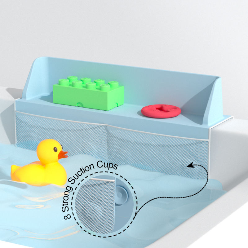 Bathroom Bathtub Corner Shower Splash Guard Detachable Play Shelf Area Bath Tub Topper Splash Guard for Bathtub