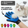 Pet Bath Gloves Supplies Silicon Pet Hair Remover Gloves Mascota Pet Grooming Glove Deshedding Brush with 260 Grooming Tips