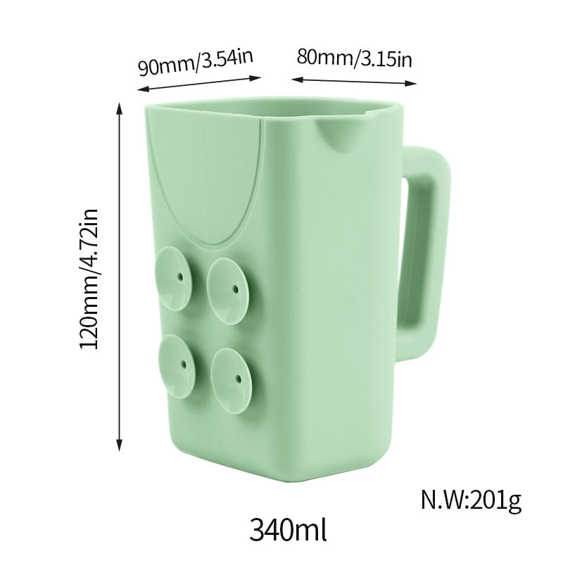Silicone Baby Shower Bathing Rinse Cup Shampoo Soap Body Waterfall Pourer Kids Water Pourer Mug for Bathing Washing