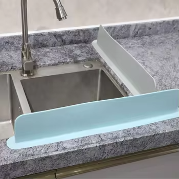 Kitchen Sink Edging Protector Guard Silicone Water Backsplash for Faucet Washing Dishes Utensils Category