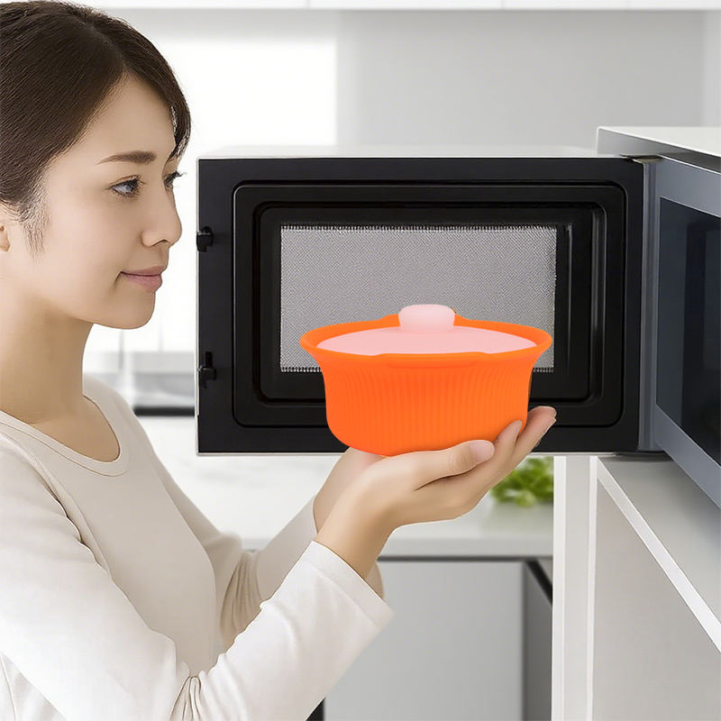 2026 New Arrival Microwave Silicone Food Steamer Bowl Steam Cooker Pot Utensils