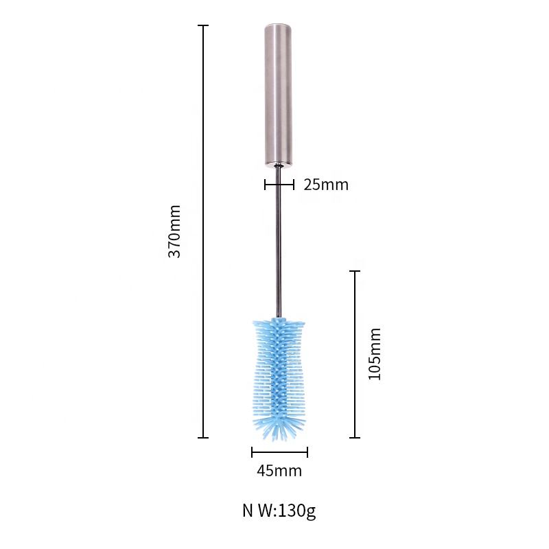 Custom Silicone Baby Brush Bottle Reusable Baby Bottle Brush for Cleaning