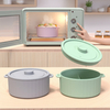 BPA Free Eco-Friendly Silicone Microwave Steamer Lazy Food Steamer Bowl for Vegetables Cooker Pot Healthy Meal Preparation