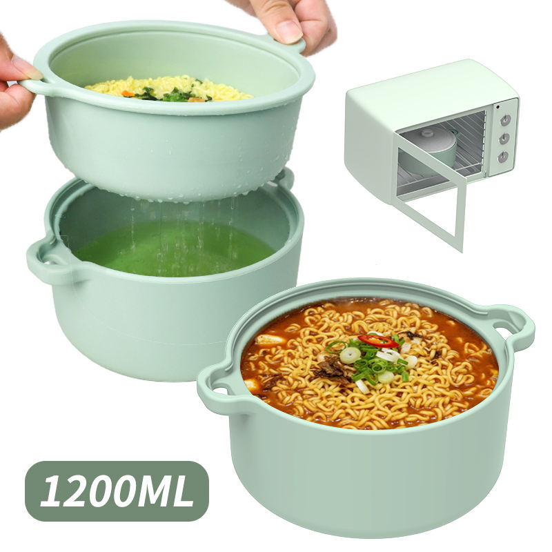 BPAフリーの環境に優しいシリコーン電子レンジスチーマー野菜やクッカーポット用レイジーフードスチーマーボウル