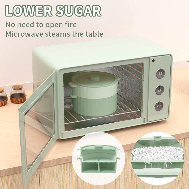 2025 New Arrivals Microwave Silicone Food Steamer Steam Cooker Pot Silicone Pot Steamer Bowl