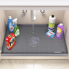 Silicone Under-Sink Mat with Water Drainage Cabinet Shelf Liner Non-Slip Mats Dishwasher-Safe Drawer Liner