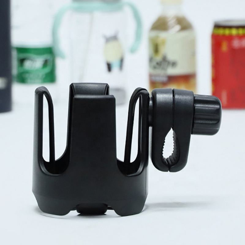 Wellfine New Universal Pushchair Stroller Cup Holder for Pram Stroll Rack Bottle Organizer 360 Rotatable Cup Holder