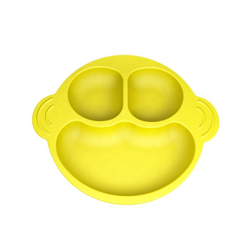 Food Grade Silicone Eco-Friendly Baby Plate Set with Suction Base Non-Slip Placemat for Toddlers