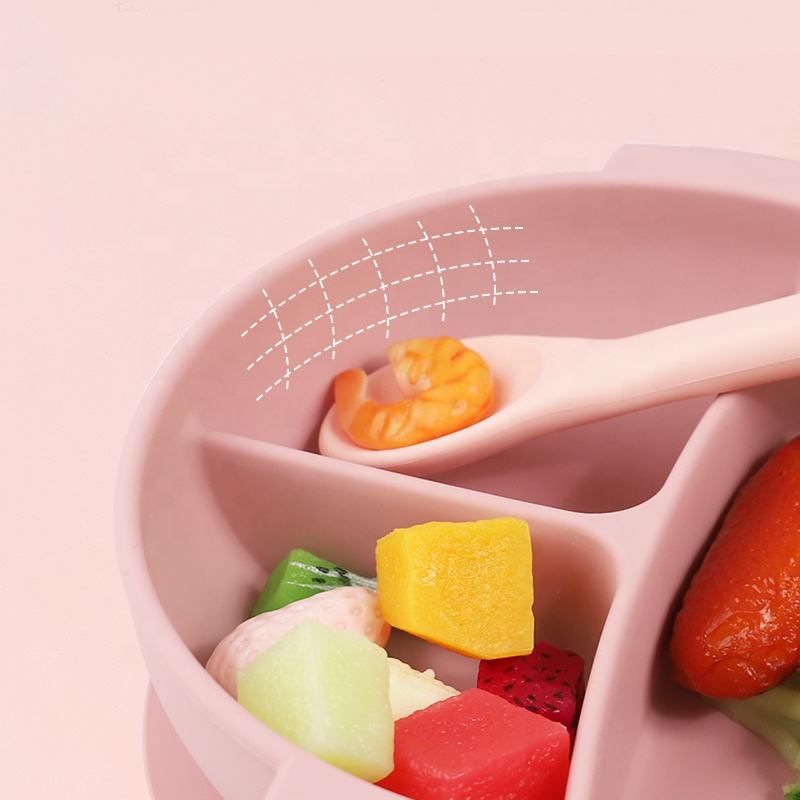 Custom Baby Feeding Bowl Set with Suction Cup Base Food Grade Non-Toxic BPA Free Silicone Baby Bowl for Toddlers