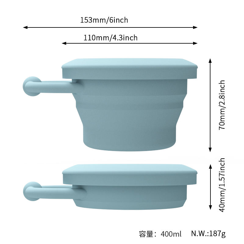 Foldable Silicone Cups with Lid Children's Tableware Toddler Snack Storage Container Gift Collapsible Cup