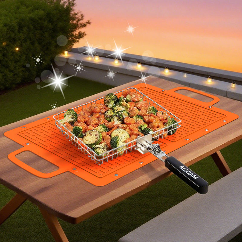 Top Ranking WaterProof Fire Proof Non-Stick BBQ Silicone Grilling Mats Oil-Resistant Grill Mat Mats